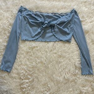 Blue crop top from SHEIN
